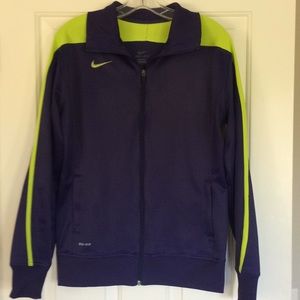 Nike Dri Fit Zip Up Activewear Jacket Large Purple